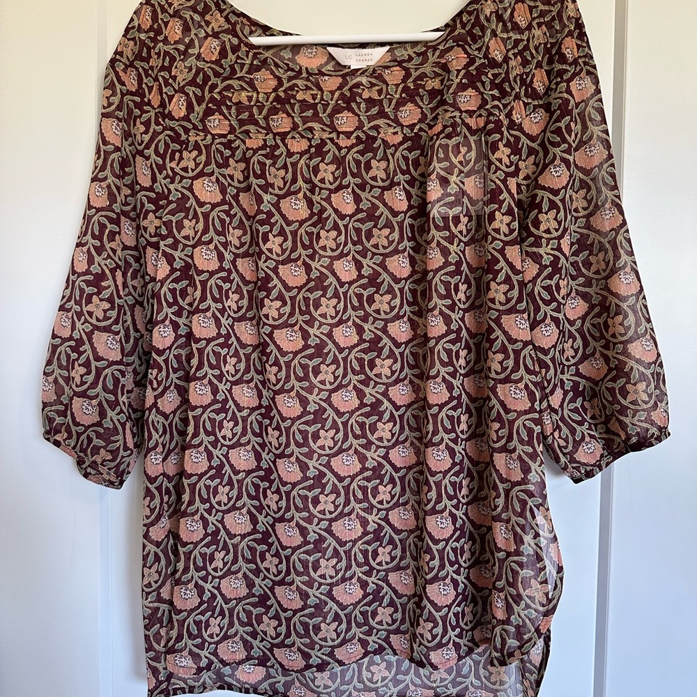 Floral Sheer Women's Top